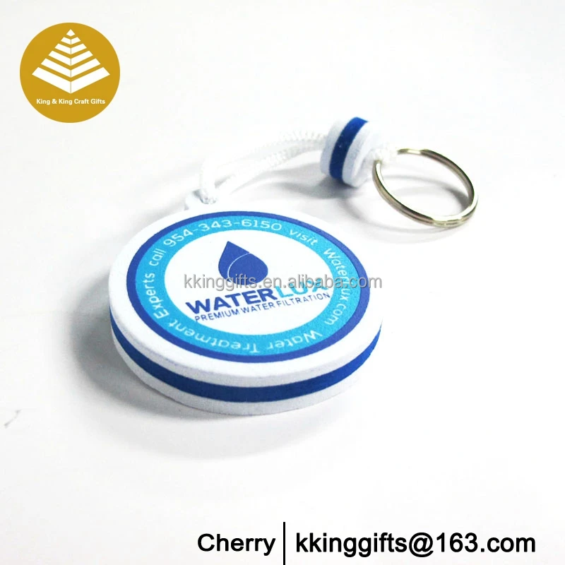 Sports meet gifts cheap custom fashion floating eva foam keychain promotional