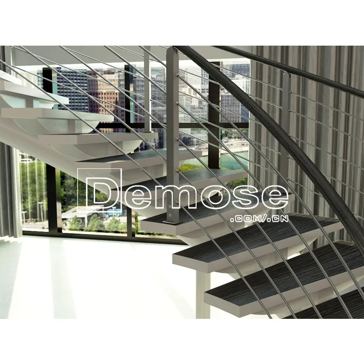 To map custom large steel stairs Single-keel staircase for libraries