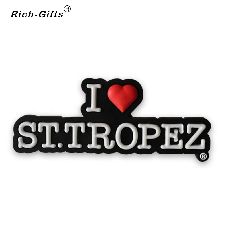 Custom cartoon soft PVC souvenir fridge magnet for France