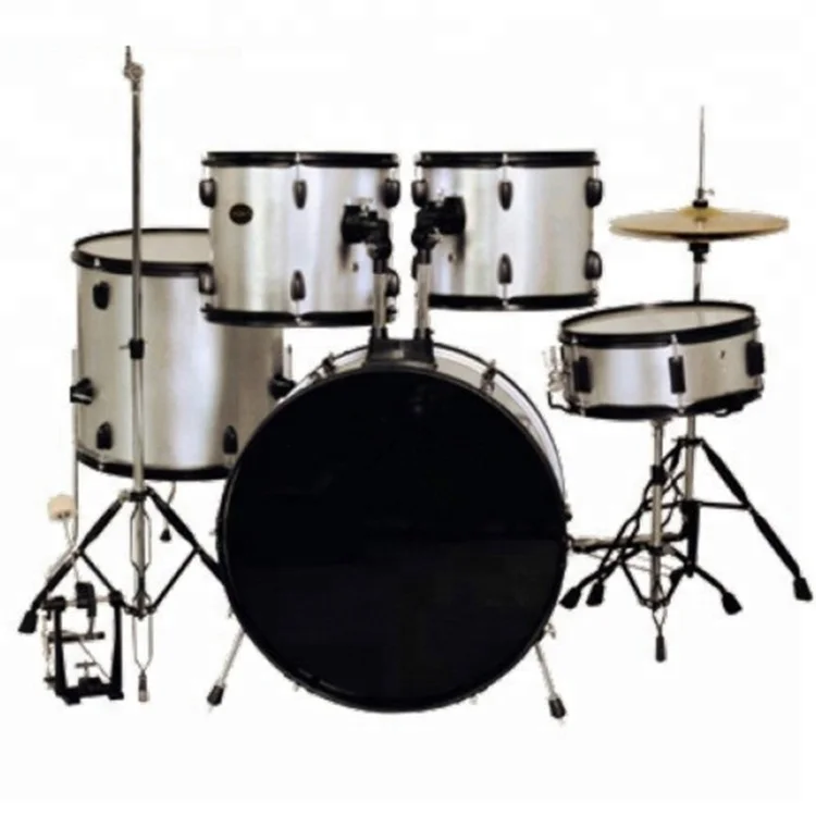 5-piece Complete Drum Set with 22 inch Bass Drum, Tom-Tom, Snare Drum and cymbal