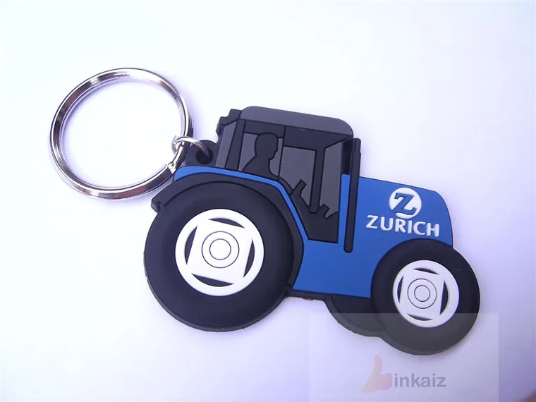 dongguan Promotion gifts custom truck keyring PVC mini forklift keychain 3d custom car keychain