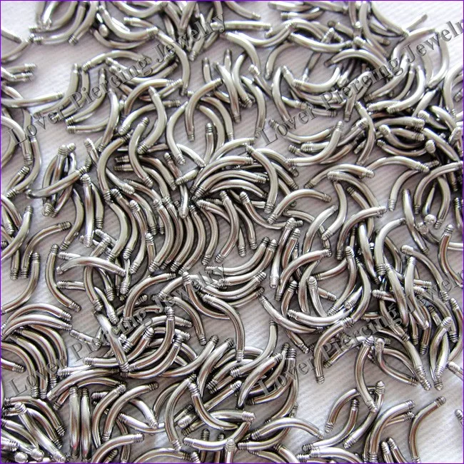 [SS-LP03] Wholesale 316L Surgical Stainless Steel Eyebrow Bars Curved Banana Barbells Loose Parts Body Piercing Jewelry