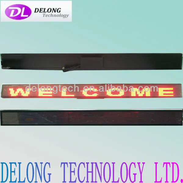 CE RoHS 16X256pixel p7.62mm usb moving text programmable led electronic signs