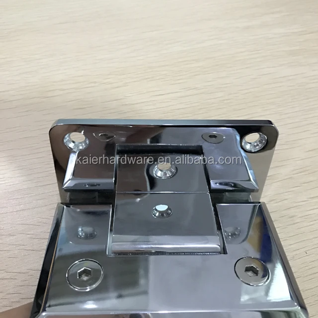 Bevel 90 degree wall mounted shower door hinge with offset fixing plate