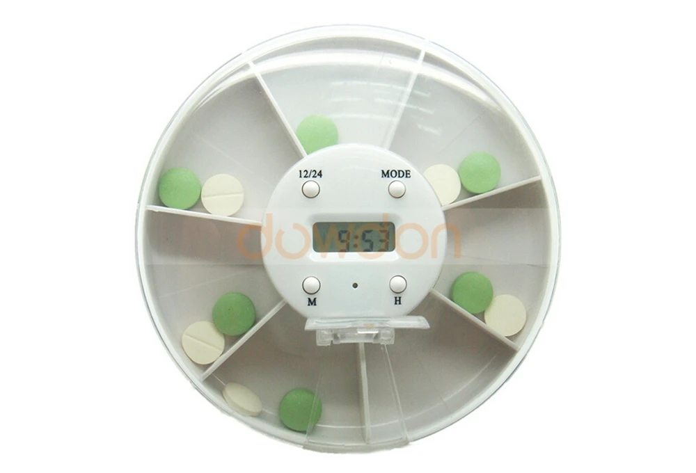 Portable Mini Pill Storage Case 7 Days Reminder Medical Box 5 Alarms Timed Digital Pill Boxes Organizer Easy For Carrying