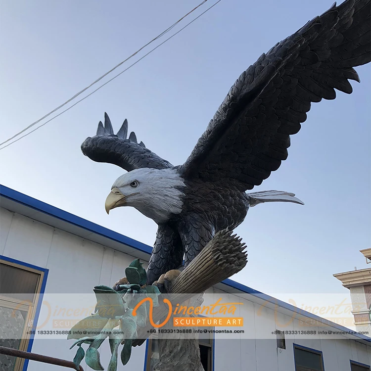 
Outdoor flying large brass bronze metal eagle sculpture statue for wings 