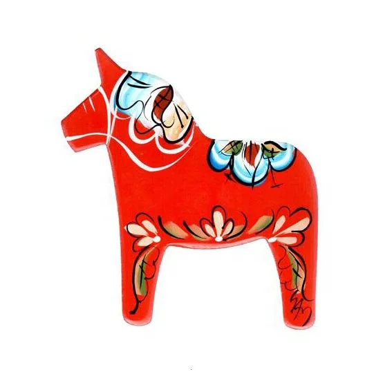 Wooden Dala Horse Craft for Christmas  Home Decoration