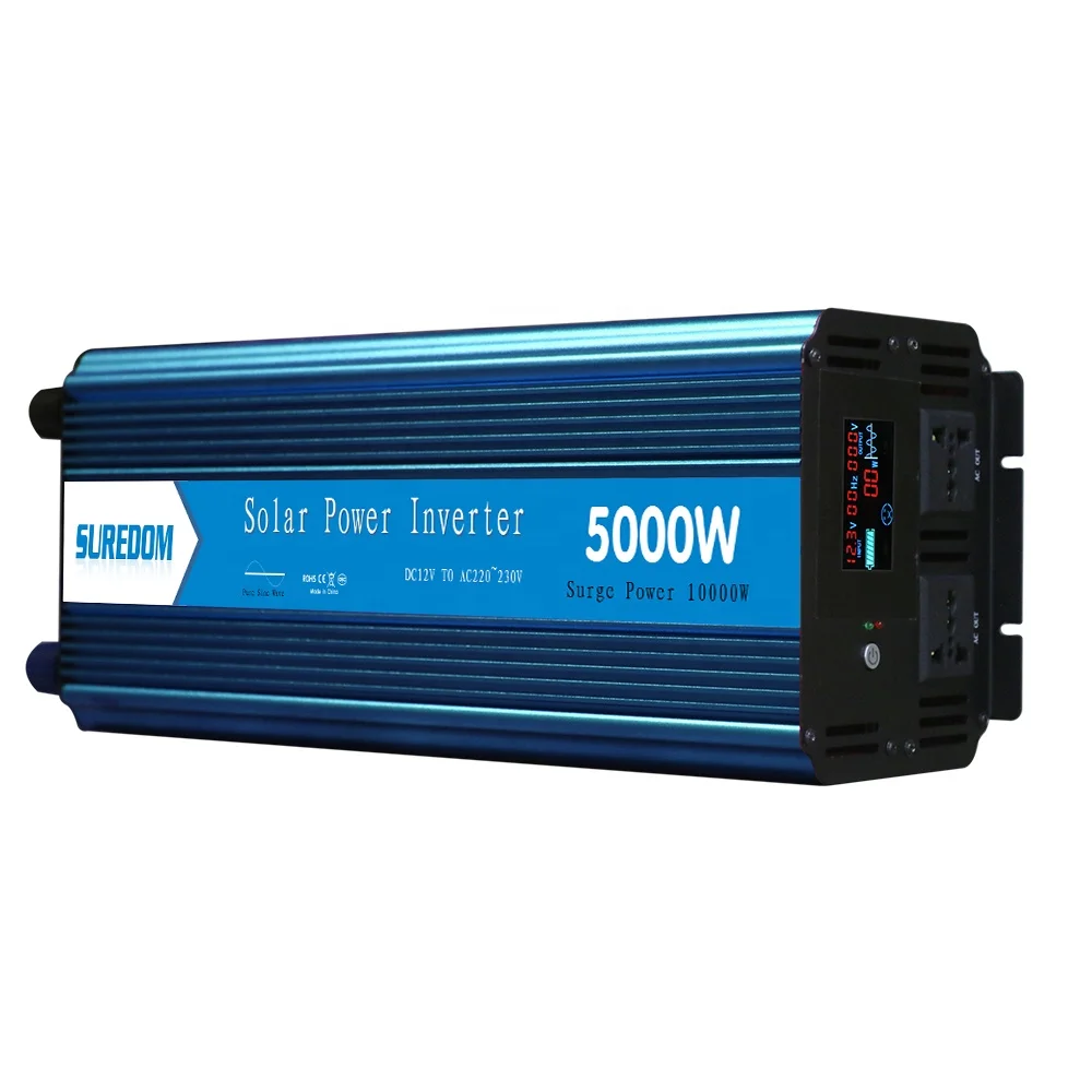 China Suppliers Inverter 5000W Off Grid DC12V/24V To AC110V/220V Pure Sine Wave Converter For Camping And Solar System