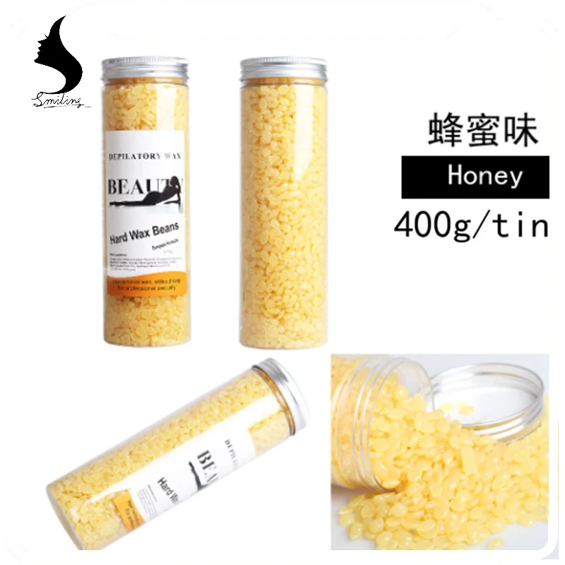 
400g tin pack 8 flavour hard wax beans no strip peel off depilatory hair removal solid hot film hard wax hair removal wax beans 