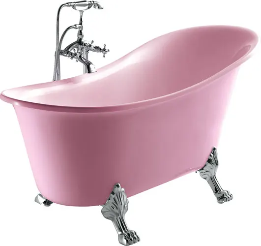 wholesale hot tubs antique tin Claw foot bathtubs with pink color