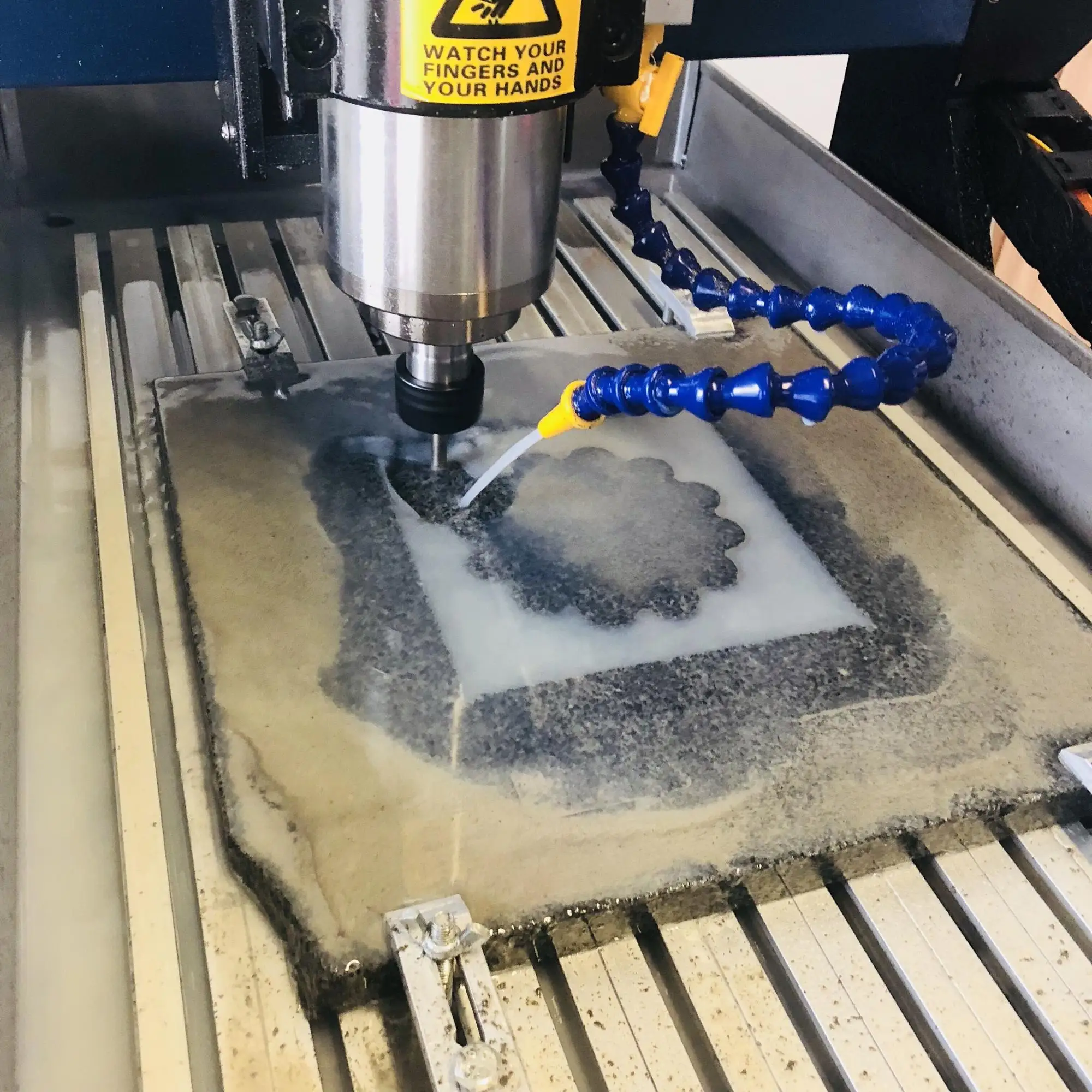 Steel Structure Mini 3D Stone CNC 3040 2200W Engraving Router Machine For Metals Stone