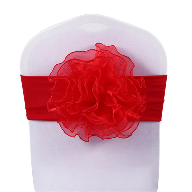 
Marious organza chair sash for chair tie backs chair flower wedding party decoration 