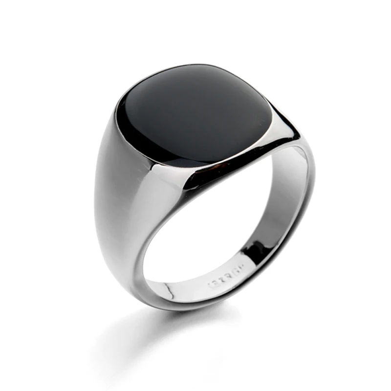 
Simple Cheap Real Gold Plated Ring Design Black Oil Drop Men Ring Jewelry without Gemstones 