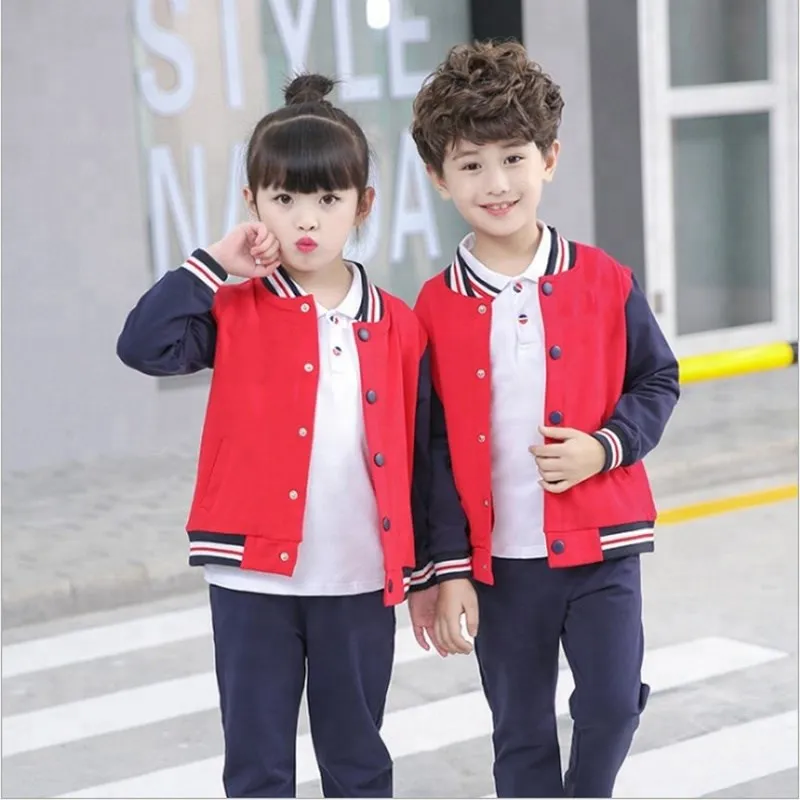
School Uniform for Children Jackets OEM Designs Custom Primary School Uniform for Boys Girls Clothes 