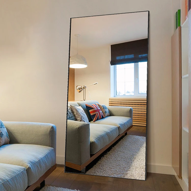Wall mounted hanging full length frame mirror for decoration living room mirror