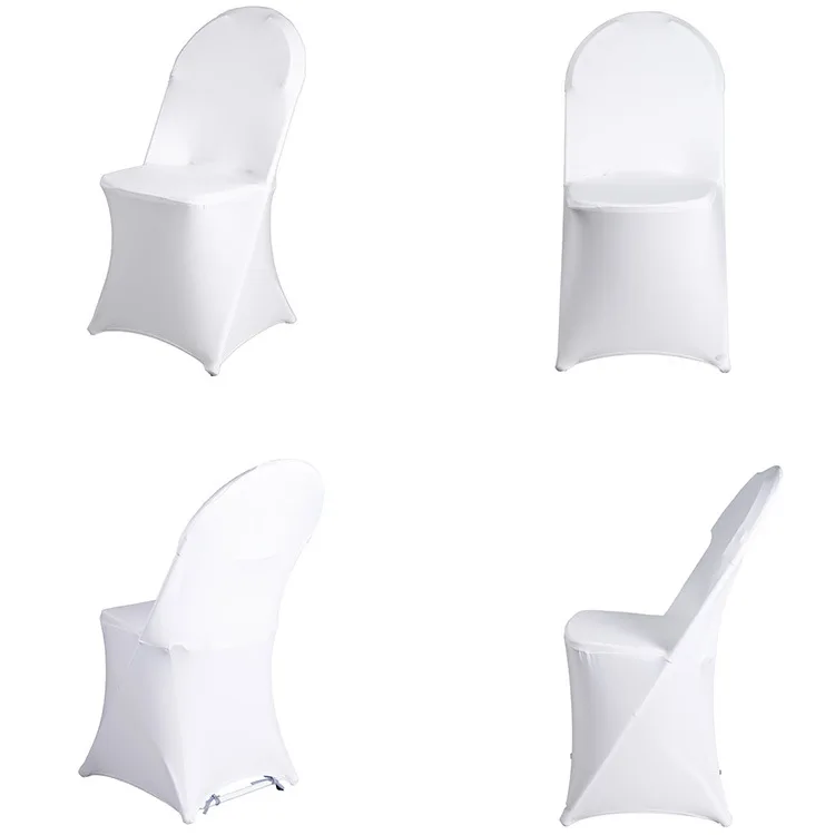 YRYIE дешевые эластичные универсальные эластичные белые складные чехлы из спандекса для стульев свадебное украшение