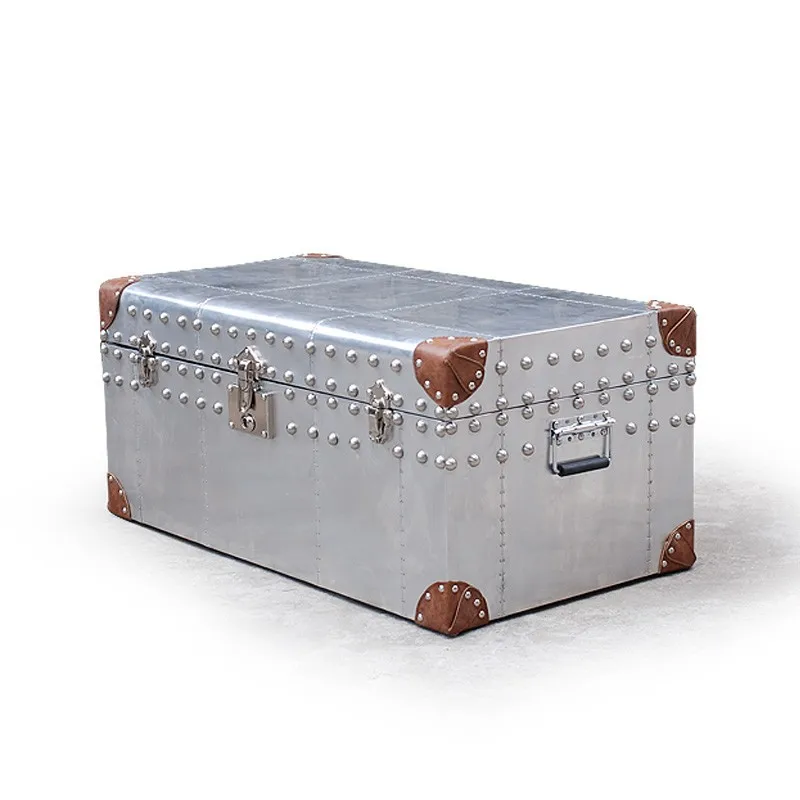 
Aviator Storage Trunk, Antique Metal Storage Trunk, Vintage Storage Trunk 