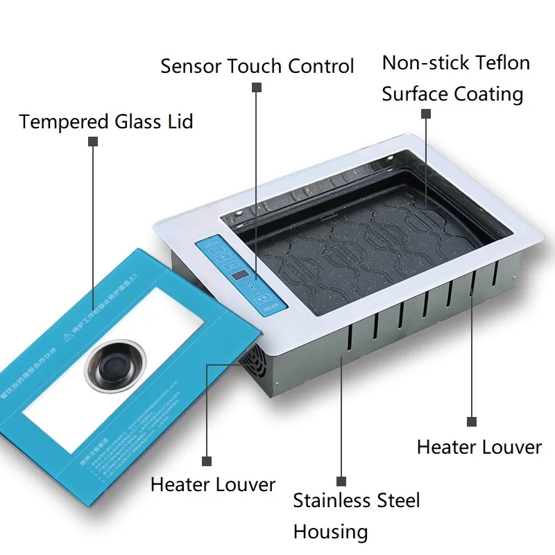 2018 Hot sale AOPA commercial korean barbecue table grill restaurant