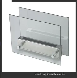 on sale Tempered glass + stainless steel Table top ethanol fireplace