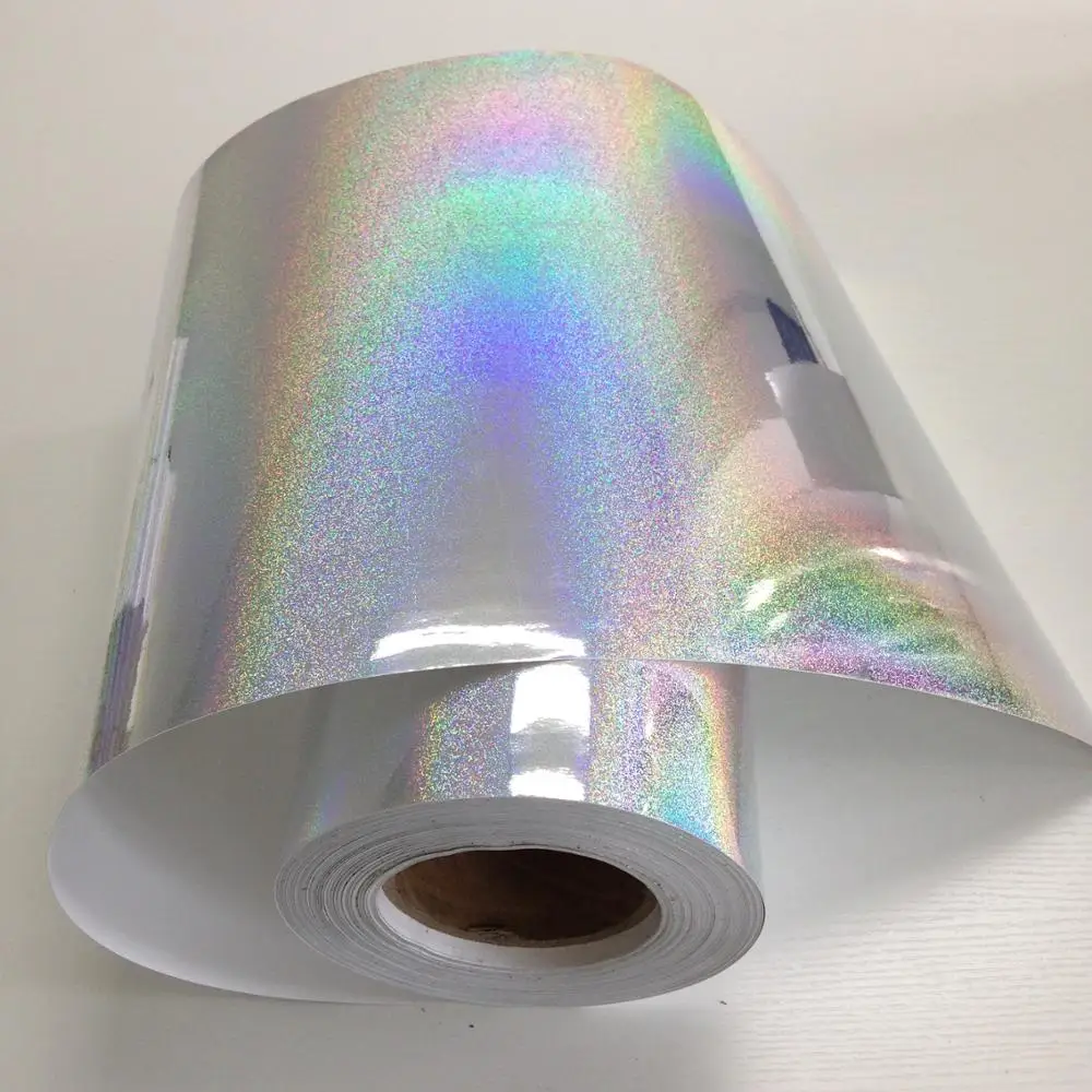 PET printing labels transparent hologram foil rainbow pet film label
