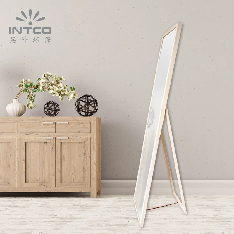INTCO New Arrival Wood Carving Floor Standing Mirror Frame