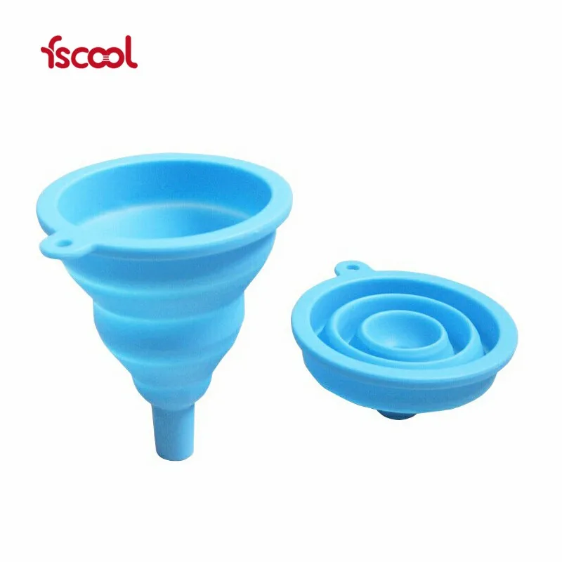 Горячие продажи Посуда Силиконовые Складная складной воронка