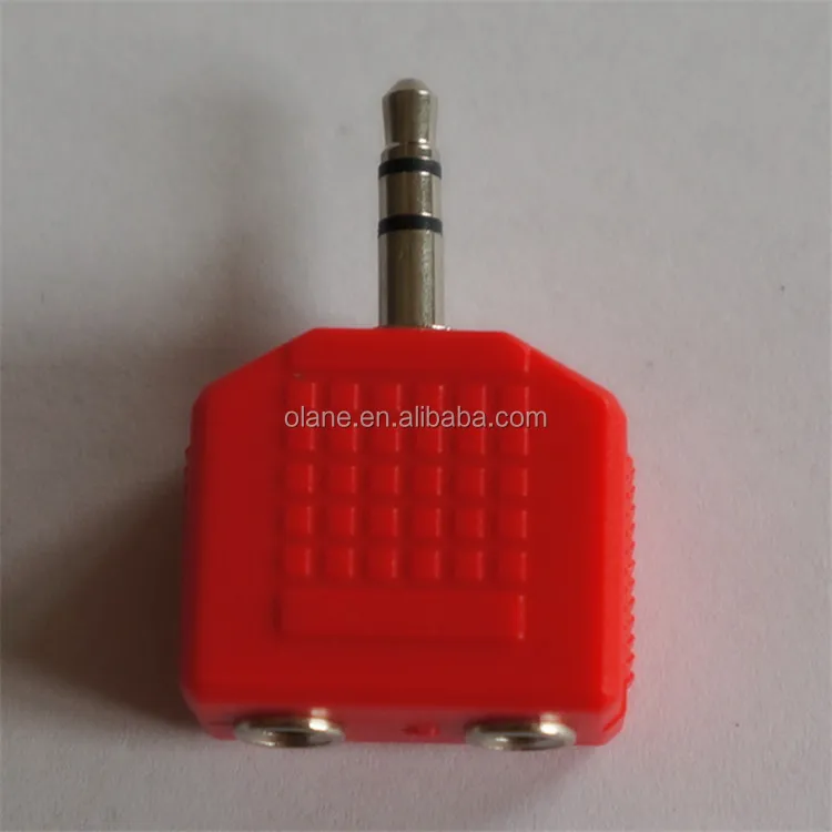3.5mm stereo male to dual female jacks headphone splitter Low price High quality