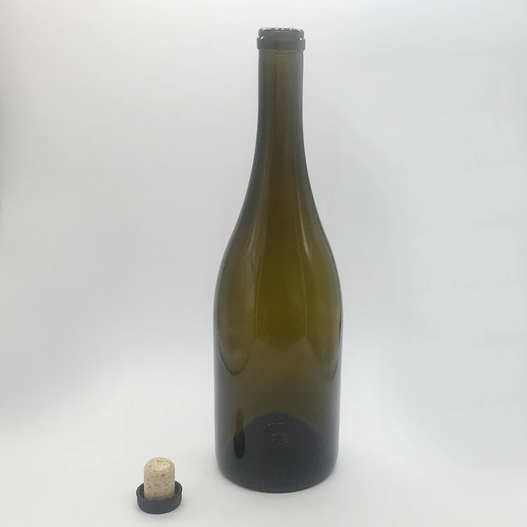 
750ml Glass wine bottle with wooden cork lid 