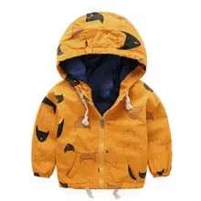 Fashion boys clothes jacket coat autumn winter jacket for baby kids cotton fish print hoodies coat children boys tops outwear