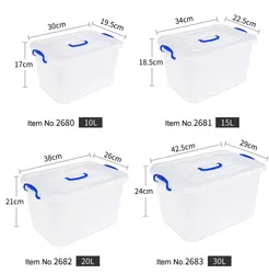 Stackable Front Open Plastic Storage Box with Lid for Closet Storage