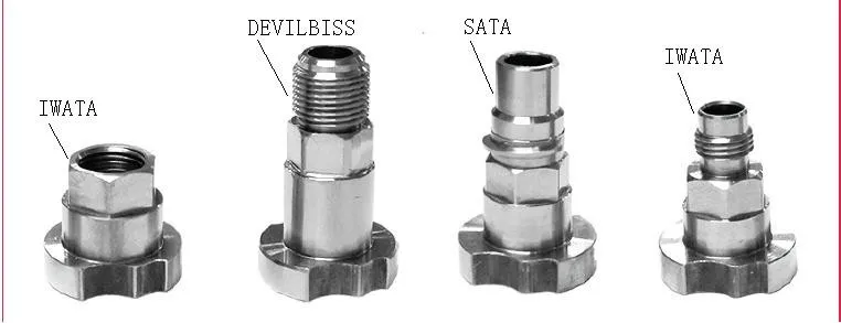 Нержавеющей стали краска пистолет адаптер