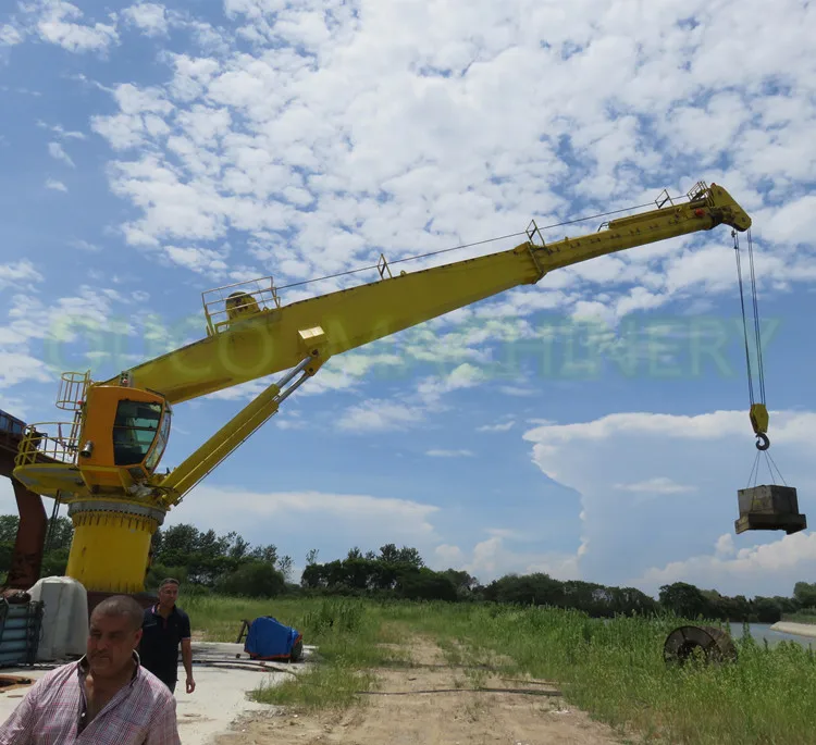 Marine Crane 40m Outreach ABS Ship Deck Crane Telescopic Boom Hydraulic Crane