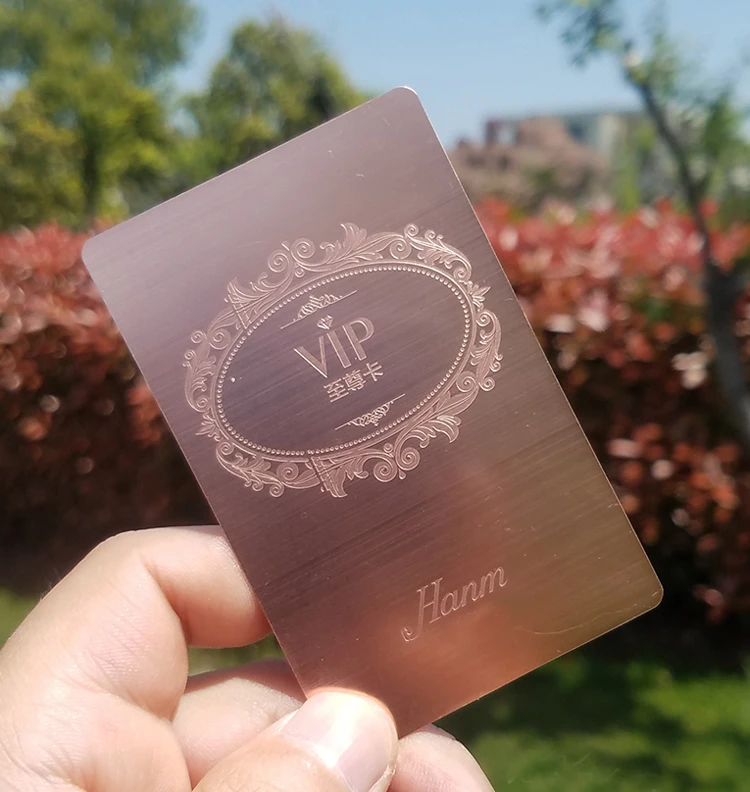 Custom Name Logo Casting Gold Luxury Aluminum Business Stainless Steel Mirror Card Metallic Card Metal Custom Card Business