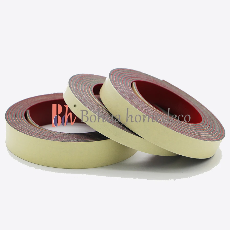 Red15x2mm Self Adhesive Expansion Intumescent Fireproof Sealing Strips Door Window Sealed Weatherstrip Inhibit Smoke Sound Proof