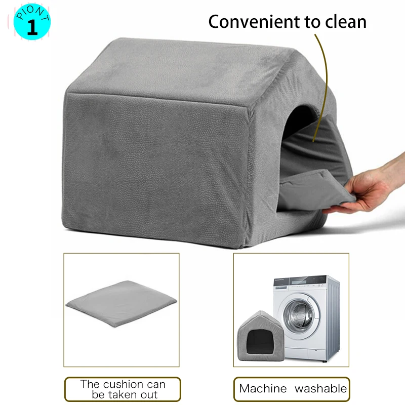 New Fashion Removable Cover Mat Dog House Dog Beds For Small Medium Dogs Pet Products House Pet Beds for Cat