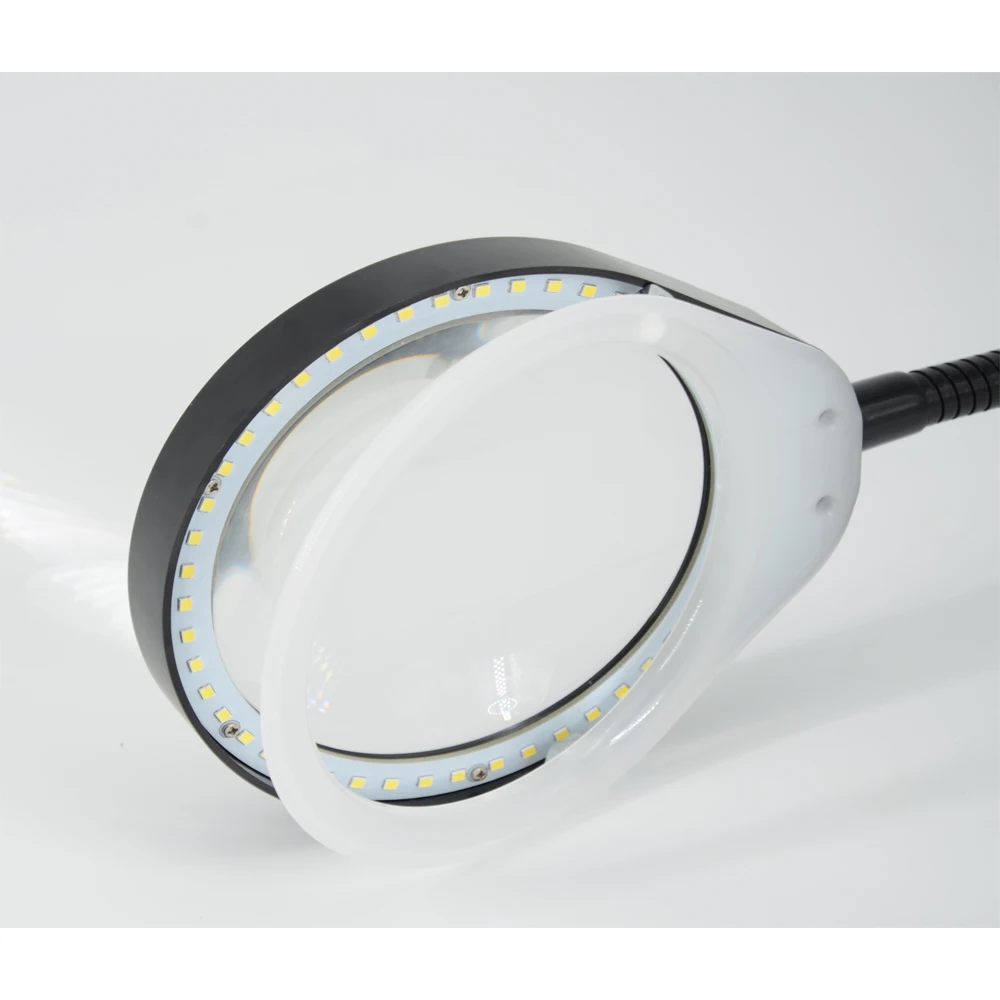 Factory wholesale 48pcs led lights Adjustable Long arm clamp magnifier for medical surgery magnifying glass