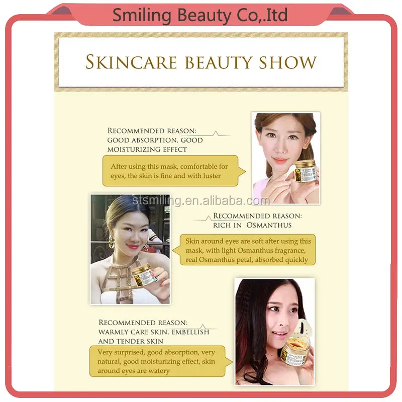 
BIOAQUA Gold Osmanthus Eye Skin Care Russia Hot Sale Moisturizing Embellishing Warmly Skincare Eye Mask Collagen Eye Patch 