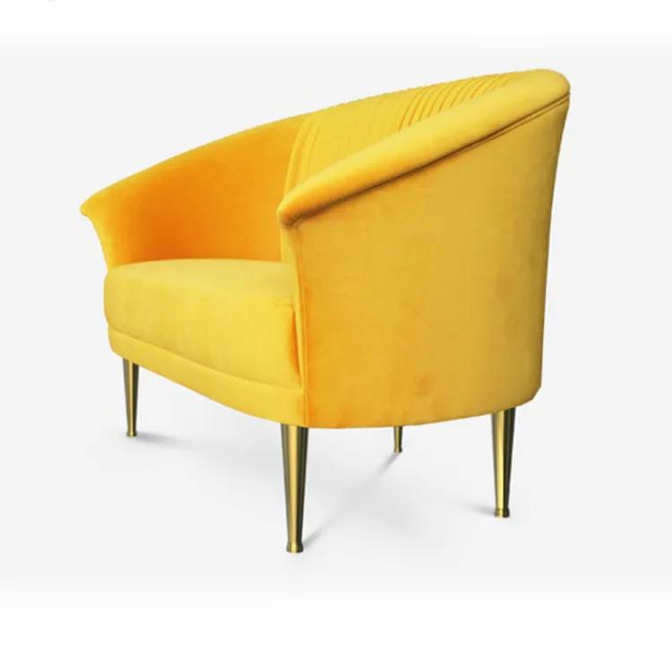 
Noble Luxury Gold Velvet Metal Foot Club Chair wooden sofa NO,M35 