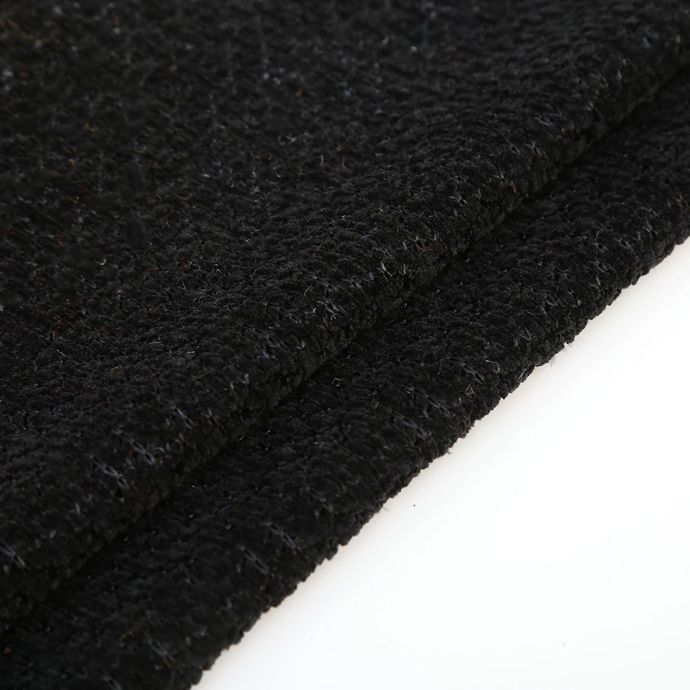 China shaoxing supplier chenille velvet jacquard single jersey fabric knitted