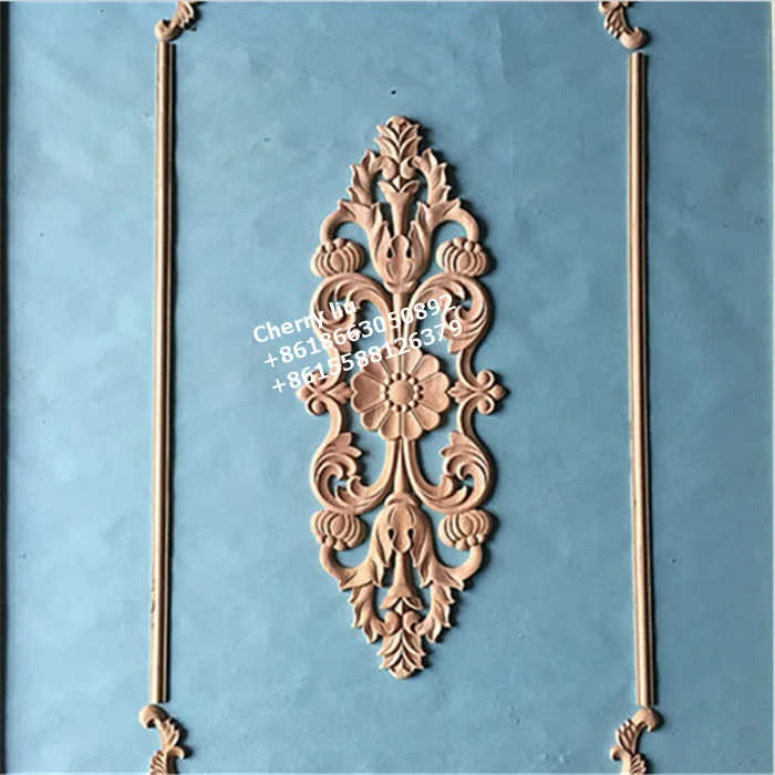 Decorative Carved Onlays Appliques Furniture Wood Component Parts