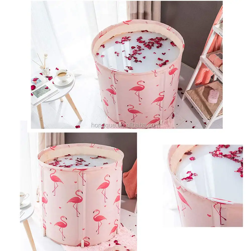 Soaking Bath Tub for Shower Stall, Inflatable Flexible Plastic Adult Size Foldable  bath tub Bathtub Bathroom Spa