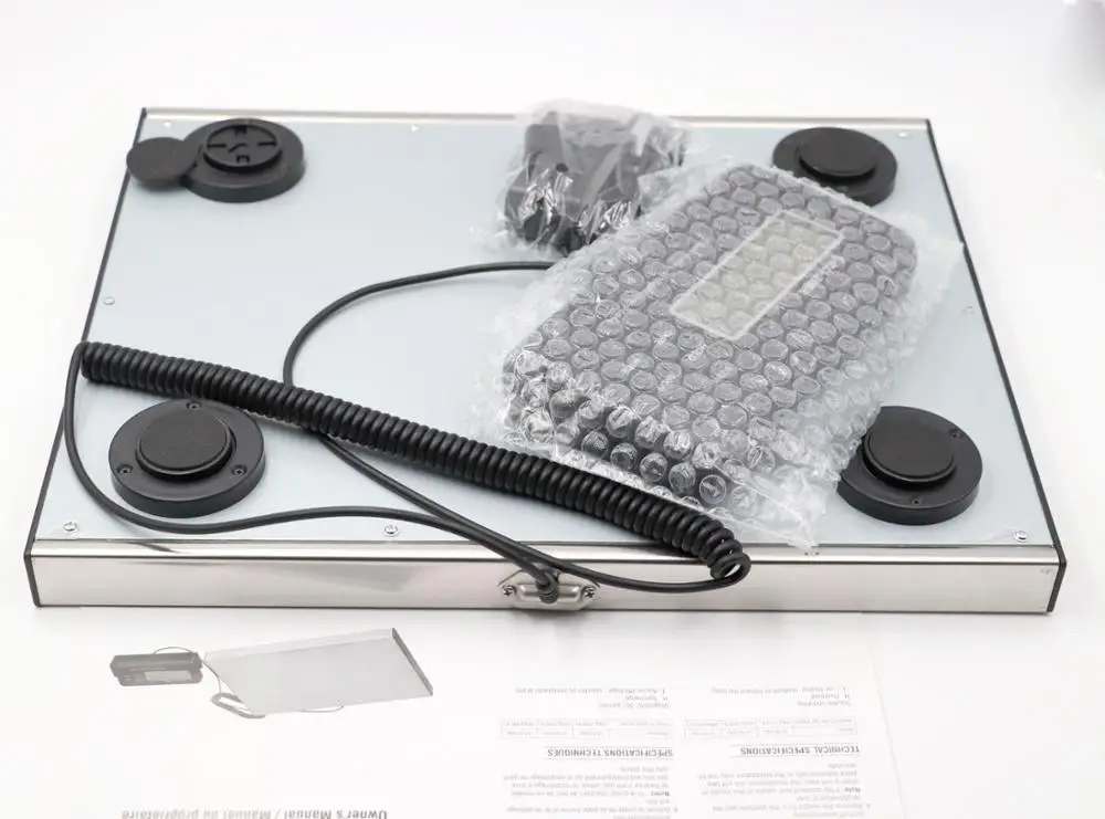 stainless steel digital bench scale 150kg 200kg postal and courier cargo weighing scale with large LCD screen indicator