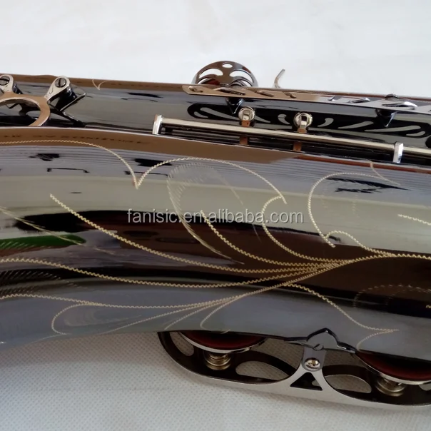 Cheap sales B tenor saxophone, surface black nickel and nickel key
