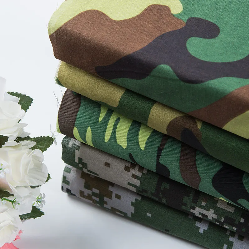 
Authentic Army Military Poly/Cotton Woodland Camouflage Fabric 