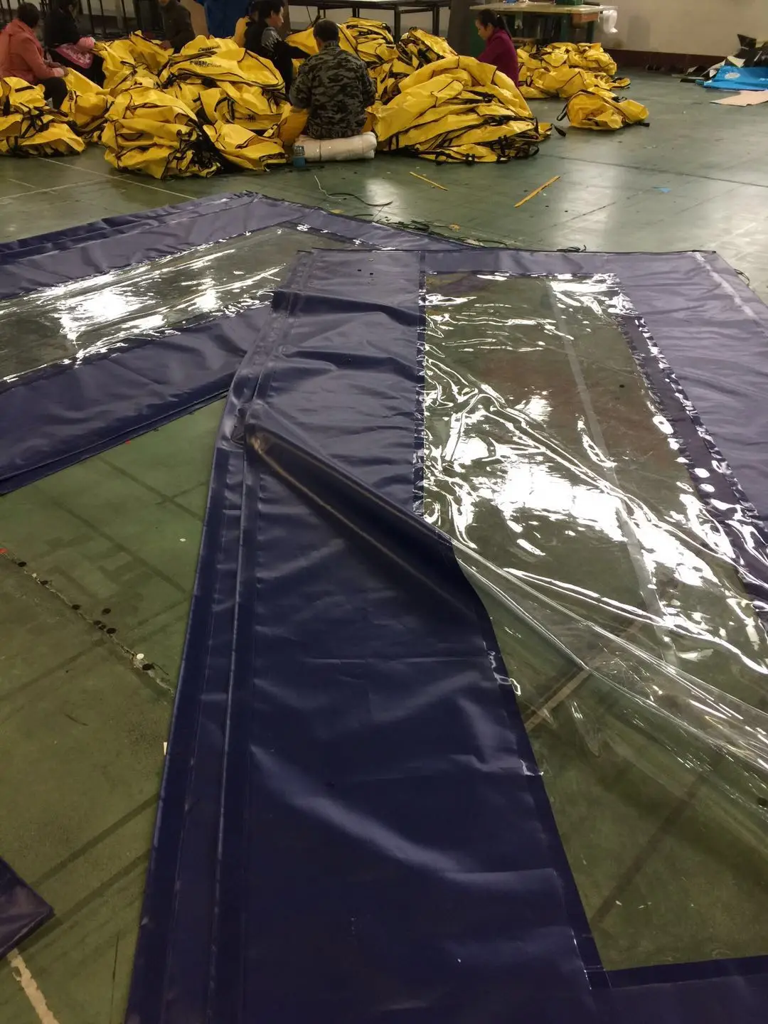 
18 oz transparent clear vinyl tarp boat cover 