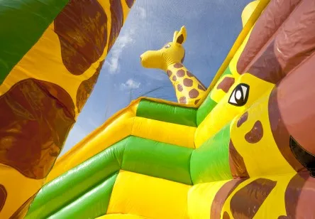 7.8 *3.8 *7.3m Giant commercial double lanes china inflatable water park slide inflatable water slide with ramp with pool