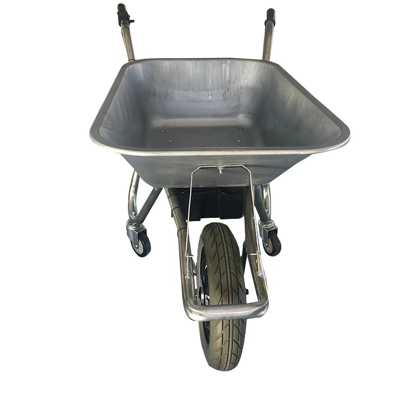 Electric power mechanical wheelbarrow with caster wheel