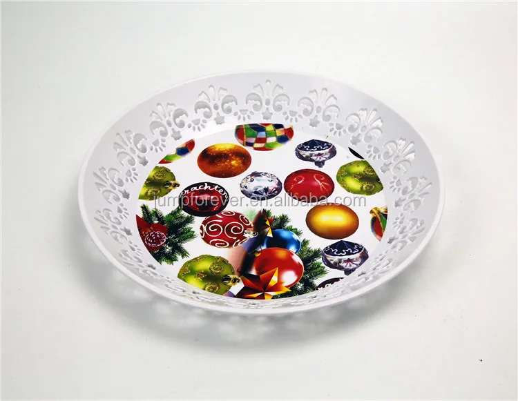 New Customized PP hollow out fruit tray decorative plastic tray