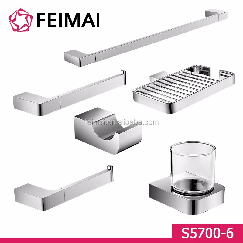 Фитинги для ванной комнаты, латунный цинковый сплав, хромированные наборы оборудования для ванной