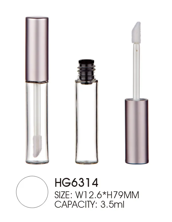 6ml transparent clear cosmetic packaging aluminium empty mascara tube